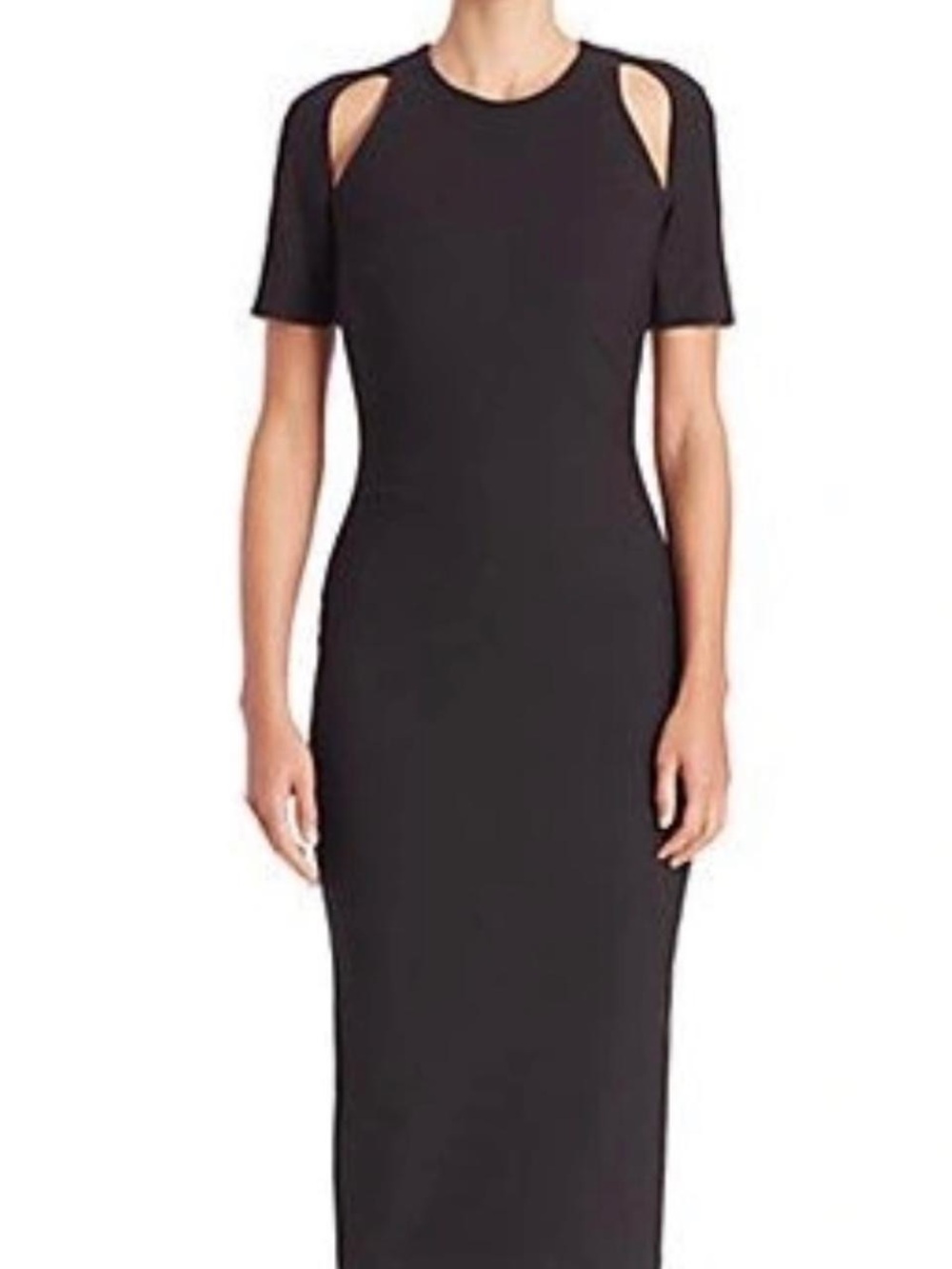 Black Cut out Midi Dress